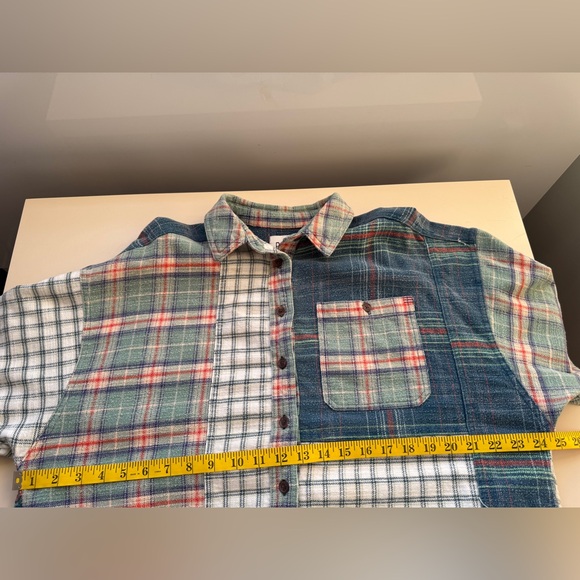 BDG Urban Outfitters Ted Patchwork Plaid Flannel Shirt - Size S - Picture 9 of 13